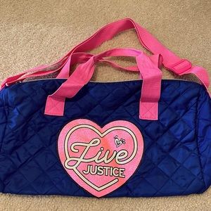 Live justice duffel bag.